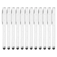 Front. Unique Bargains - Stylus Pens for Touch Screens, 12pcs High Precision Universal Bling Metal Capacitive Pen for Touch Screen Devices Phone - White.