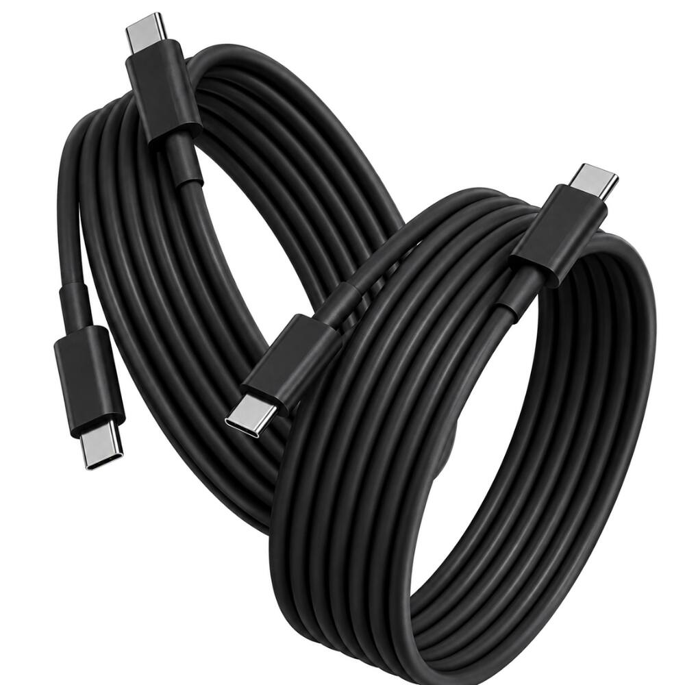 Alt View 4. Qixxronics - 2PCS USB-C to USB-C Cable (6ft) for Samsung Galaxy, Google Pixel, iPad Pro, Nintendo Switch 2, Carplay & More - Black.