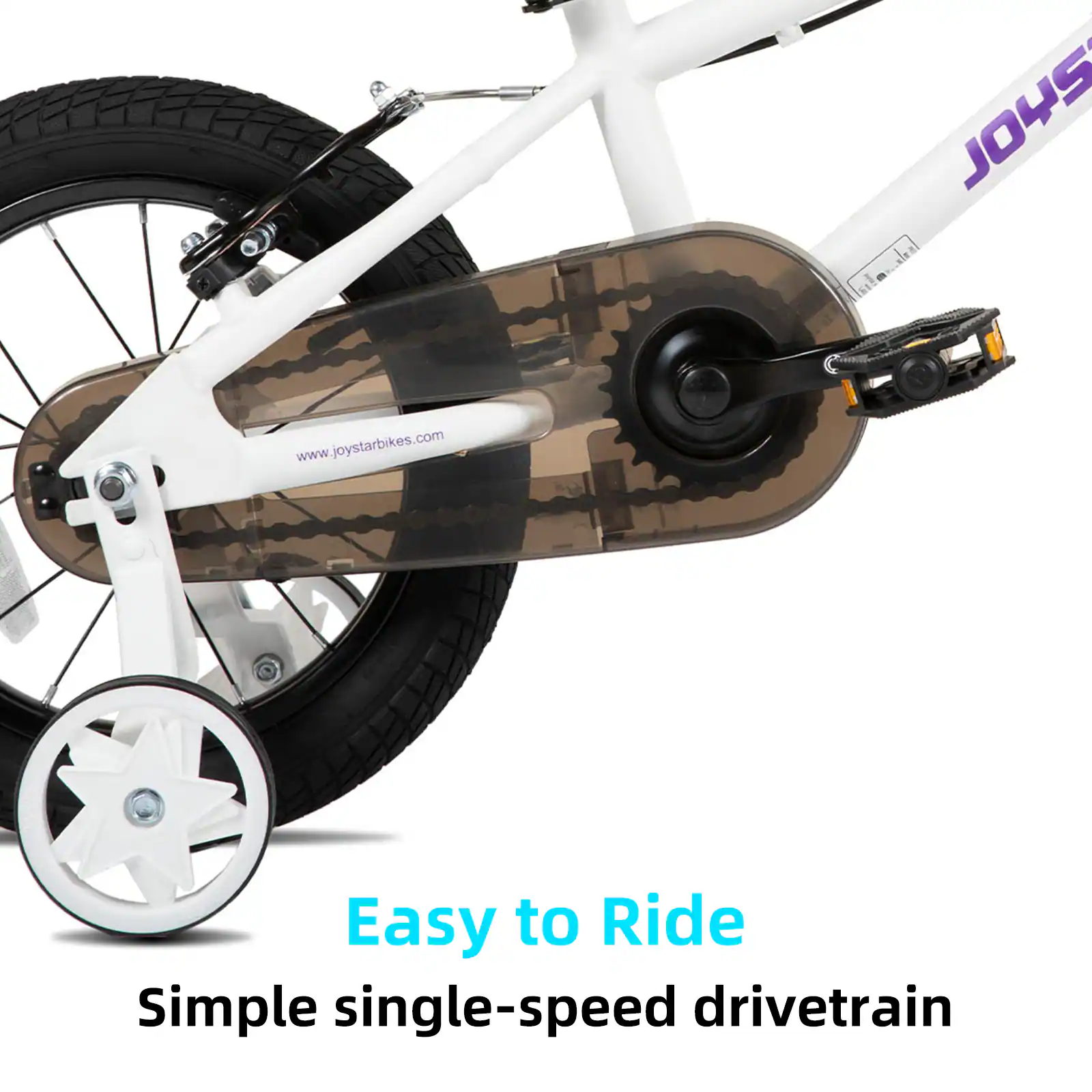 JOYS www.joystarbikes.com  
Easy to Ride  
Simple single-speed drivetrain
