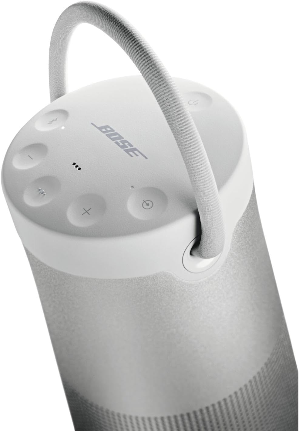 Angle. Bose - Bose SoundLink Revolve+ (Series II) Bluetooth Speaker Bundle with Fast Charger, Portable Speaker with Mic, (Silver) - Silver.