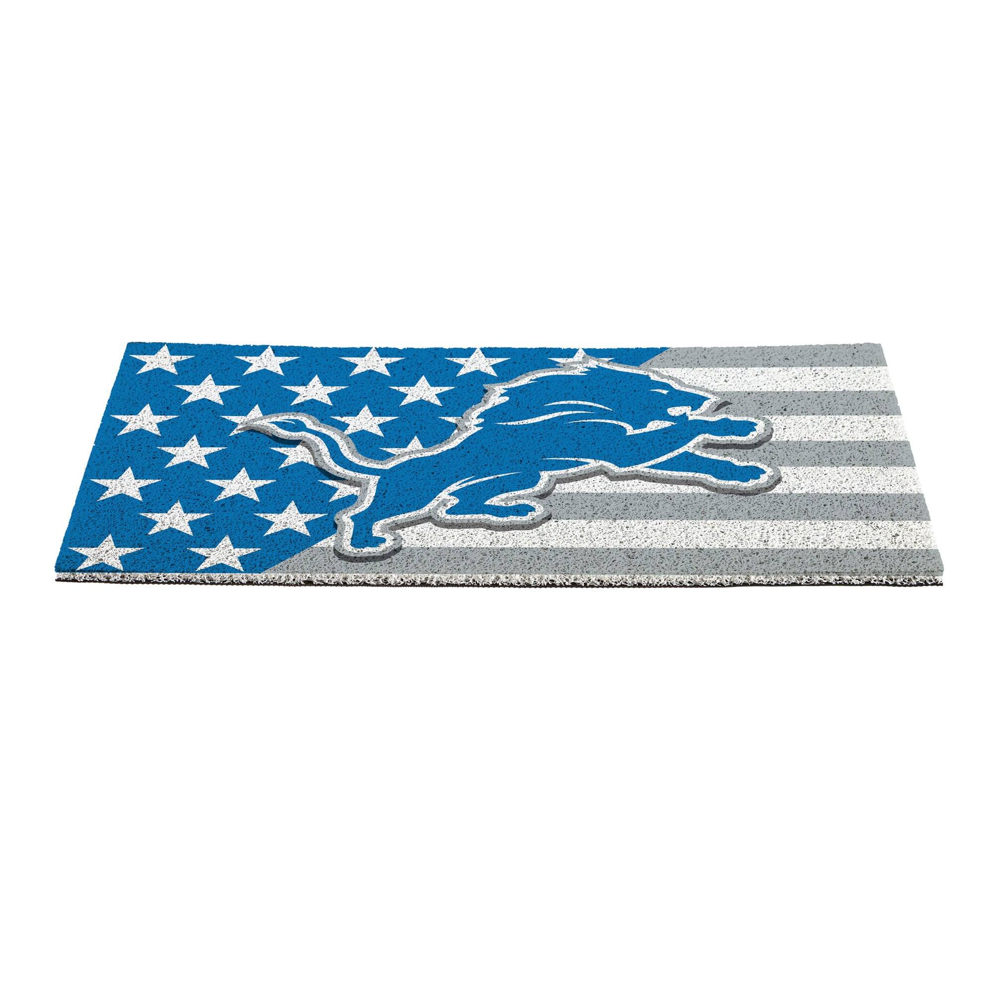 Alt View 1. Evergreen Enterprises - Detroit Lions 16" x 28" Stars & Stripes Patriotic Turf Mat - Multicolor.