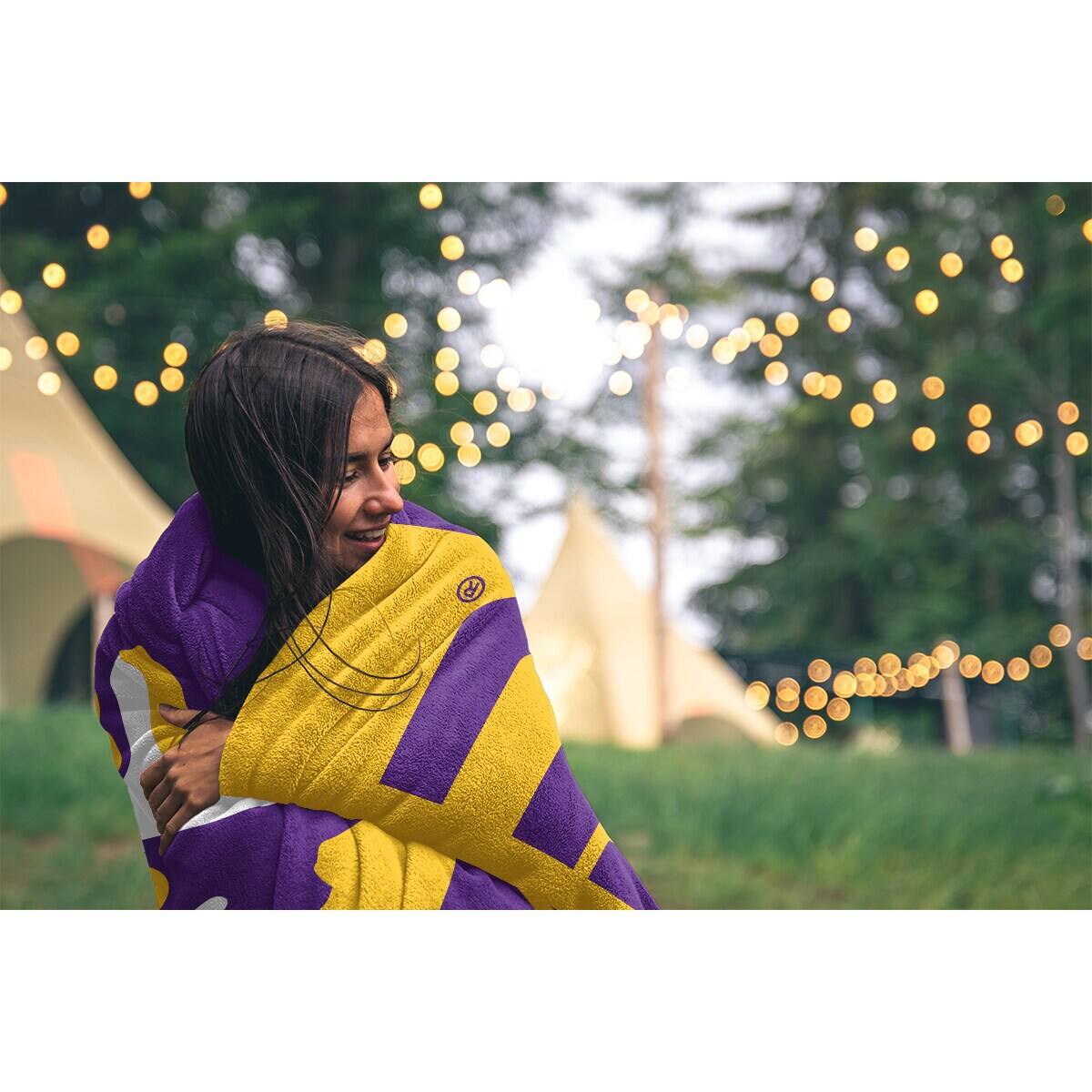 Alt View 1. Pegasus - LSU Tigers 50" x 60" Endzone Ultra Soft Throw Blanket - Multicolor.