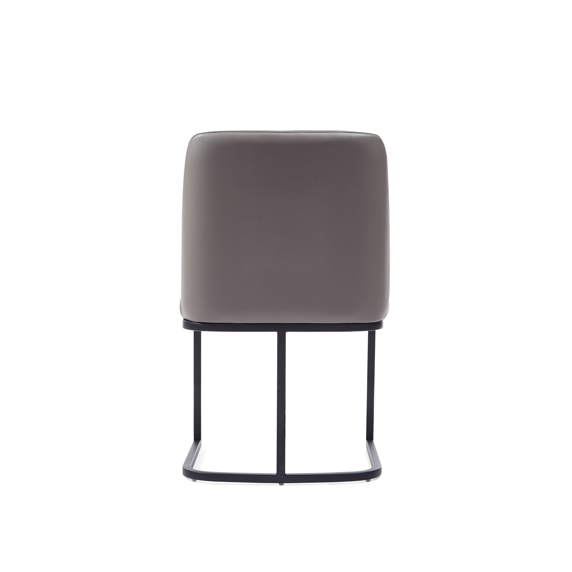 Alt View 2. Manhattan Comfort - Serena Modern Metal Vegan Leather Dining Chair - Set of 2 - Taupe.