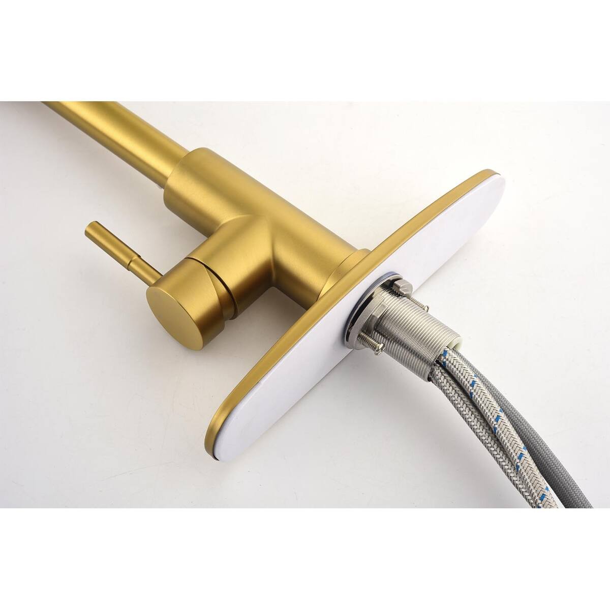 Alt View 2. Ropilly - Ropilly Pull Down Kitchen Faucet, Brushed Gold Single Handle Spring Kitchen Faucet for Kitchen Sink - Brushed Gold.