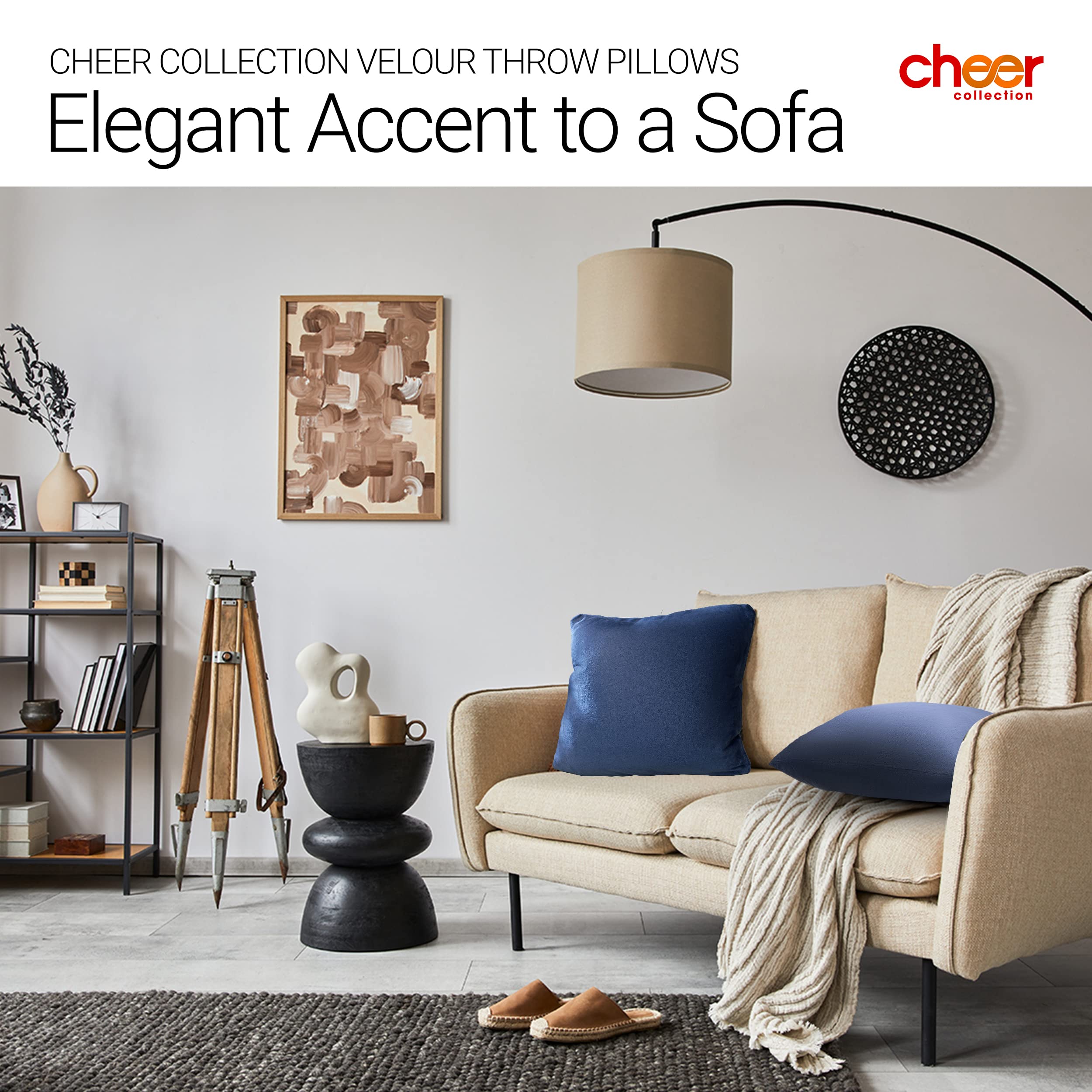 CHEER COLLECTION VELOUR THROW PILLOWS  
Elegant Accent to a Sofa