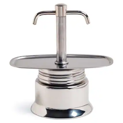 Front. Kings County Tools - Double Spout 2 Cup Coffee Maker - Chrome.