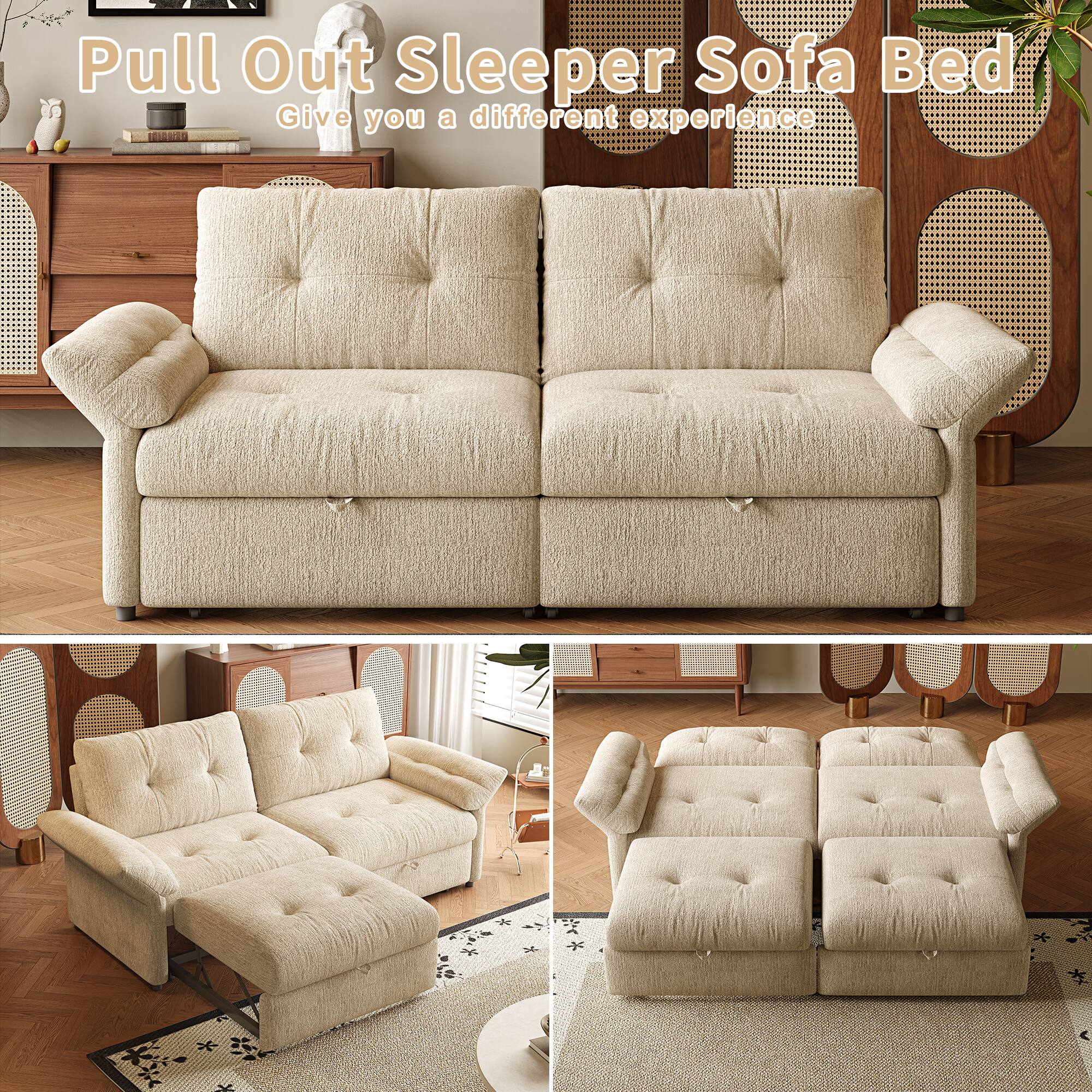 Pull Out Sleeper Sofa Bed  
Give you a different experience