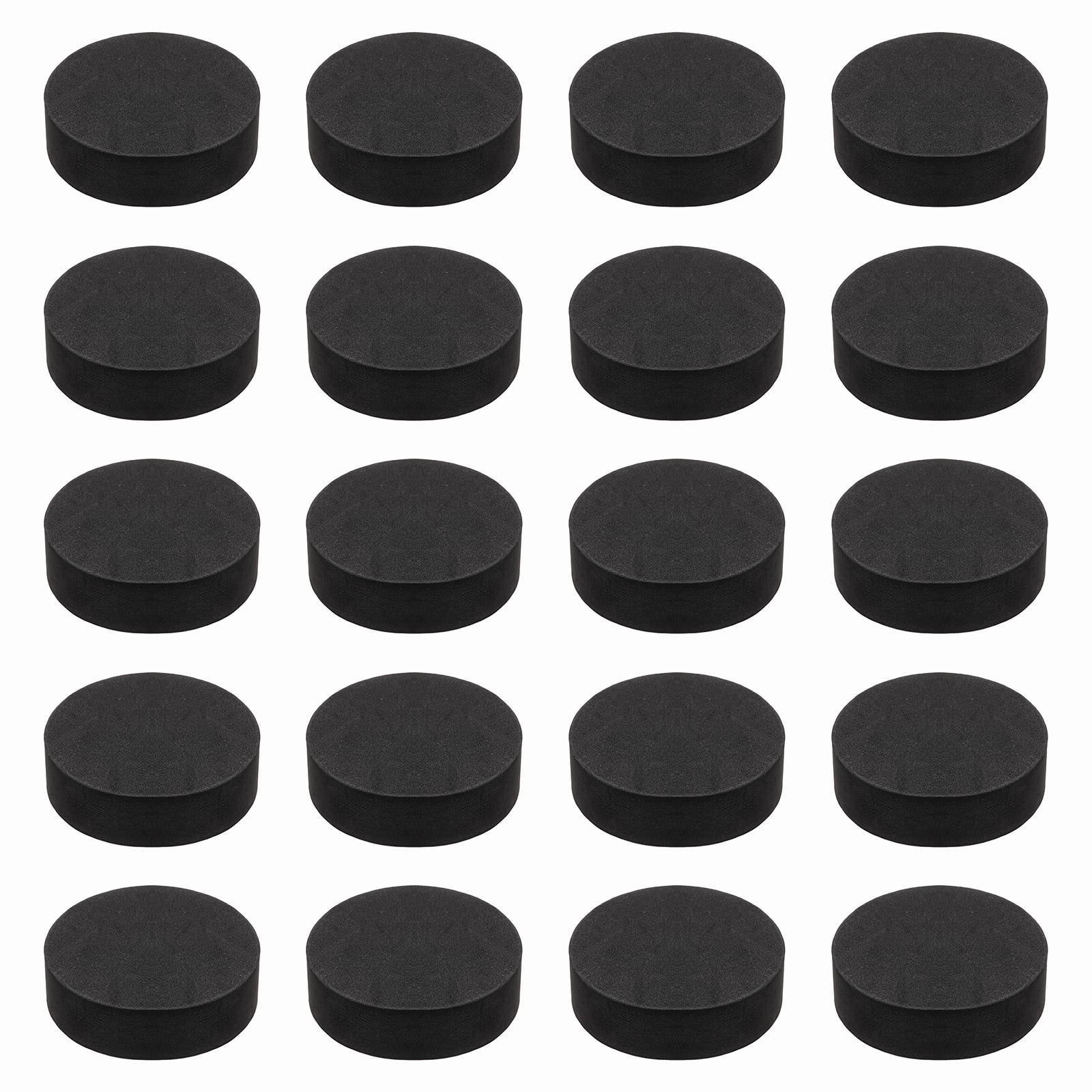 Unique Bargains - Single Sided Speaker Isolation Pads 65x20mm Round EVA Acoustic Foam Anti-Vibration Feet for Speaker Subwoofer, 32pcs - Black