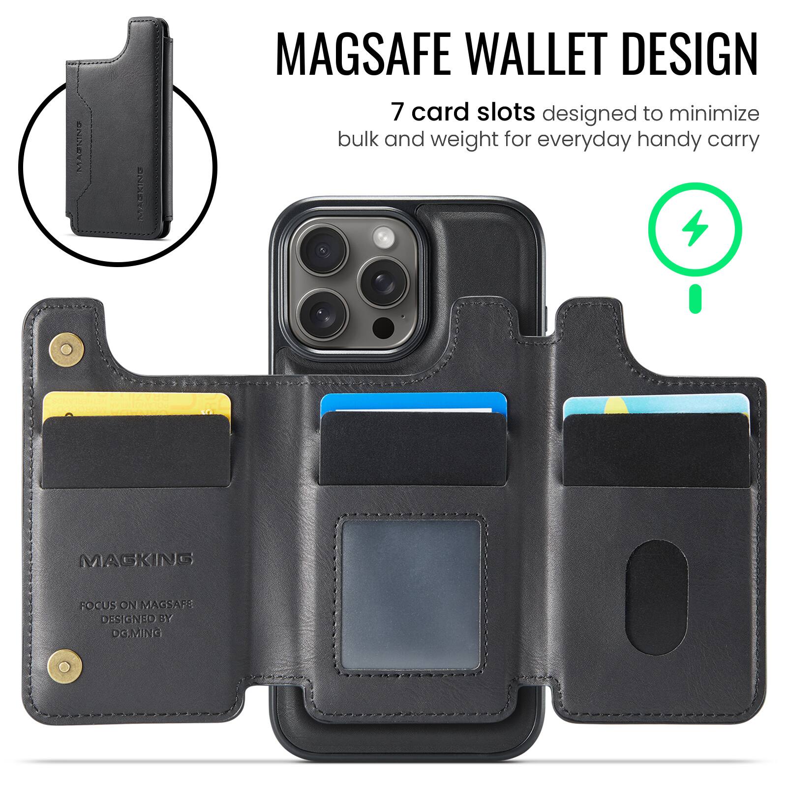 MARKING MAGSAFE WALLET DESIGN  
7 card slots designed to minimize bulk and weight for everyday handy carry  
MAGKING FOCUS ON MAGSAFE  
DESIGNED BY D&MING