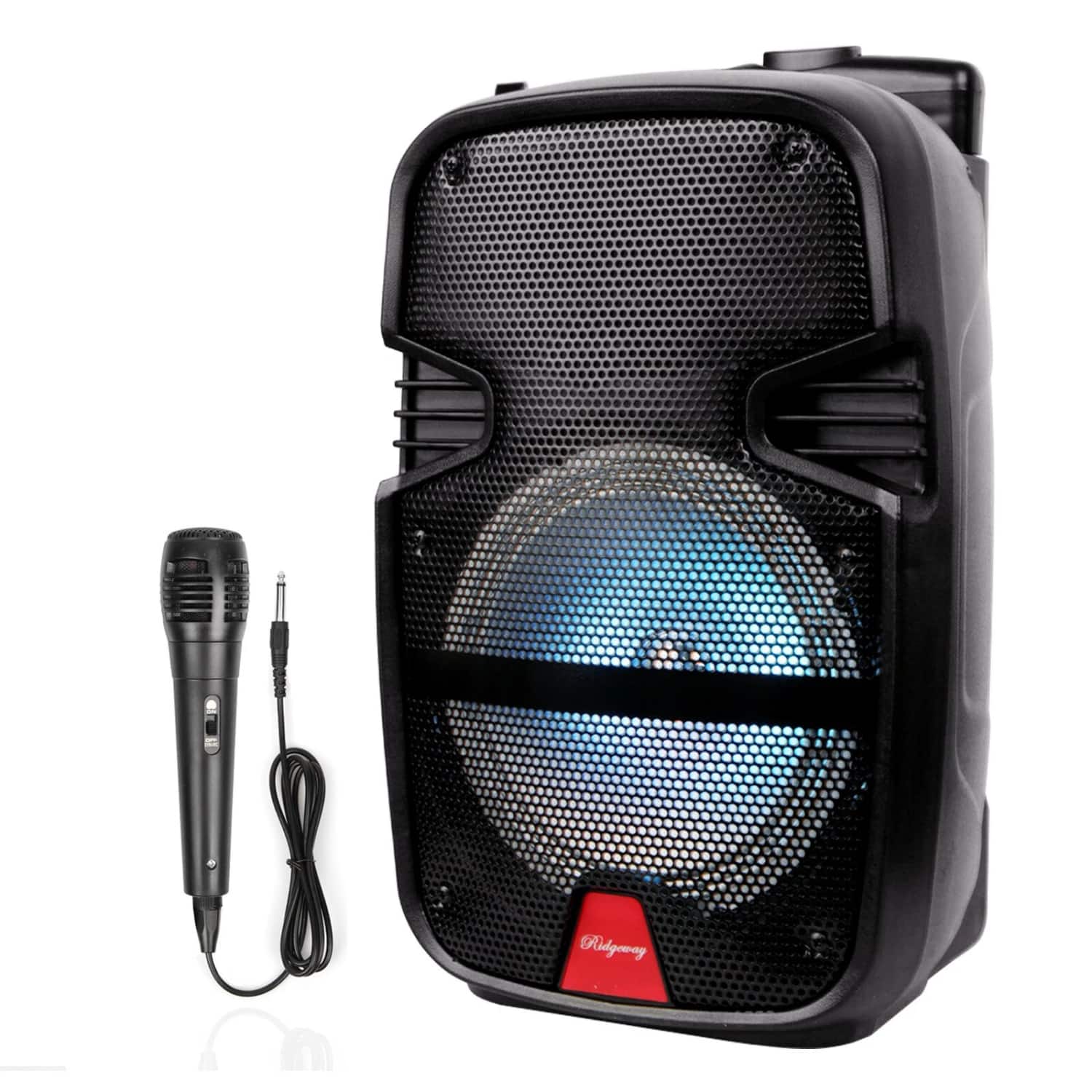 Stock Preferred - 8" Wireless Portable Party Bluetooth Speaker with Mic & Remote - Black