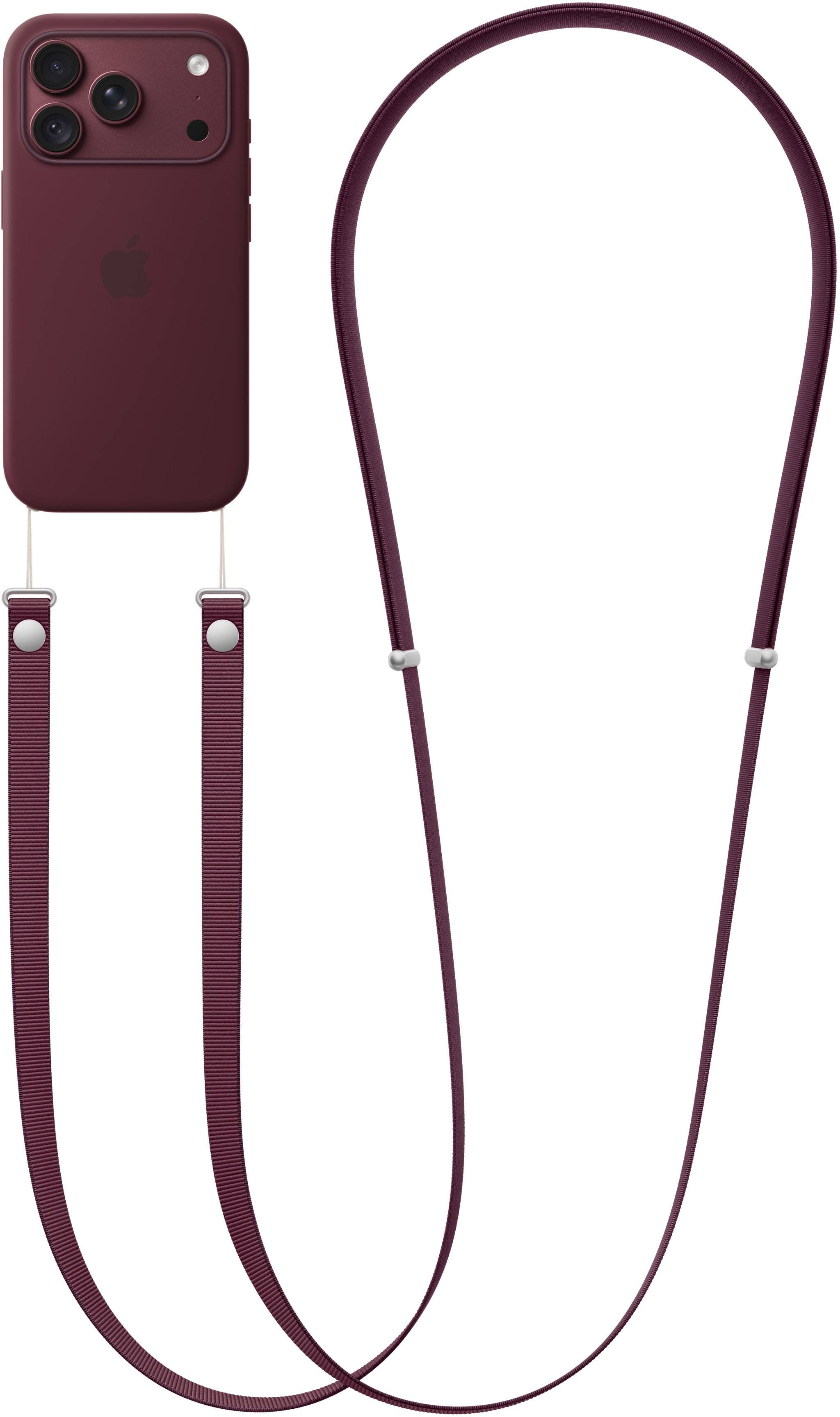 Alt View 1. Apple - Crossbody Strap (2026) - Burgundy.