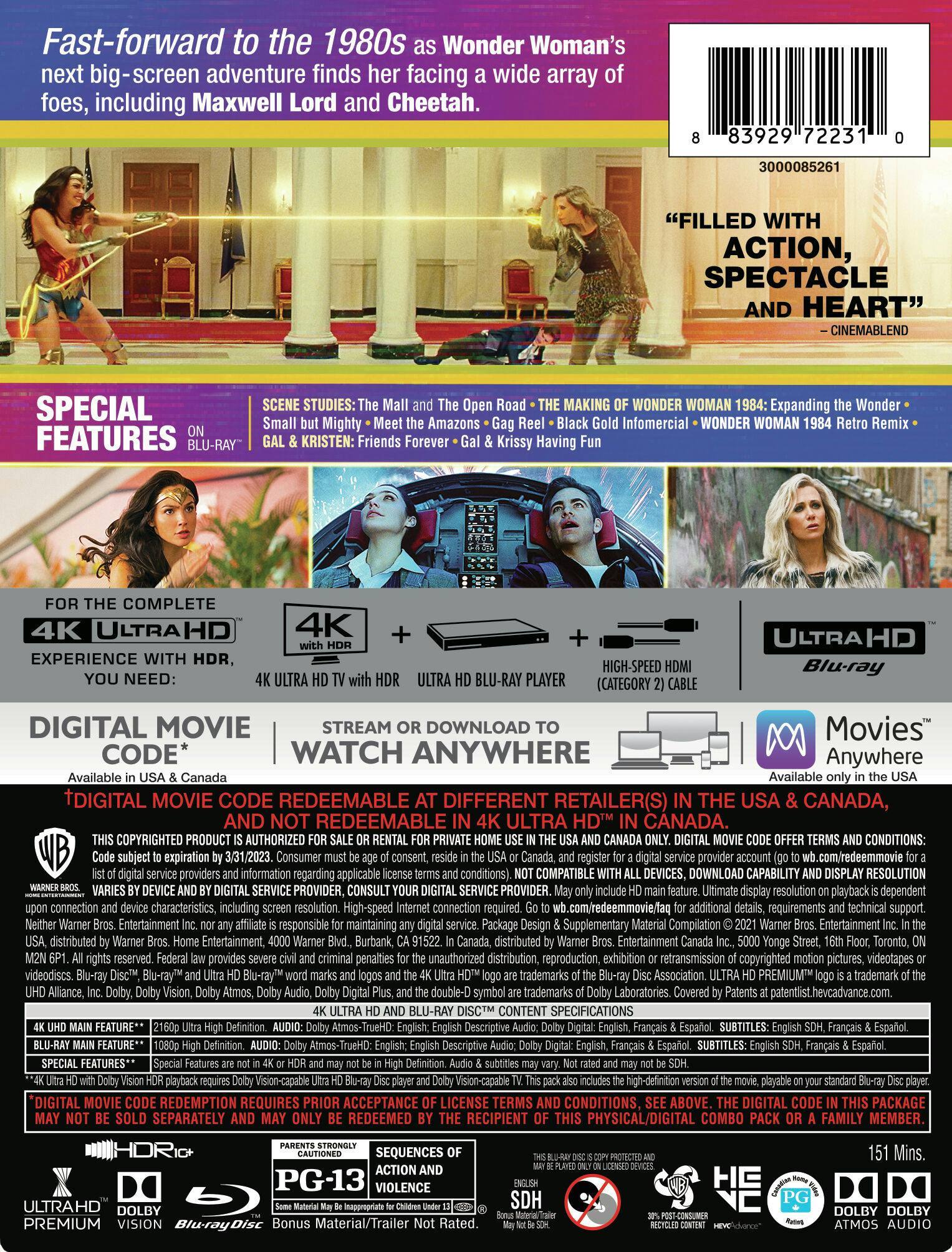 Back. Wonder Woman 1984 (Steelbook/4K Ultra HD + Blu-ray) [UHD].