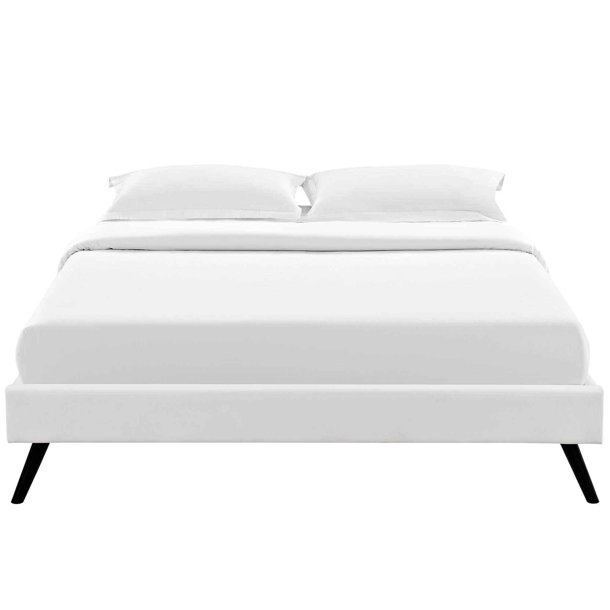 Back. Modway - Della Fabric King Bed - Blue.