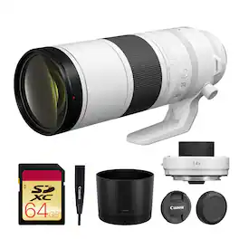 Canon - RF 200-800mm f/6.3-9 IS USM Lens RF 1.4x Bundle - Black