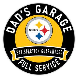 Fan Creations - Pittsburgh Steelers 16" Dad's Garage Wood Sign - Multicolor