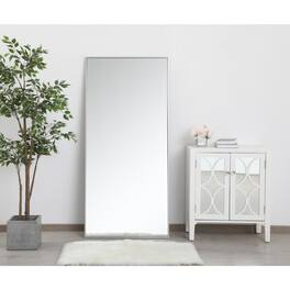 Elegant Decor - Metal frame rectangle mirror 30 inch in - Silver