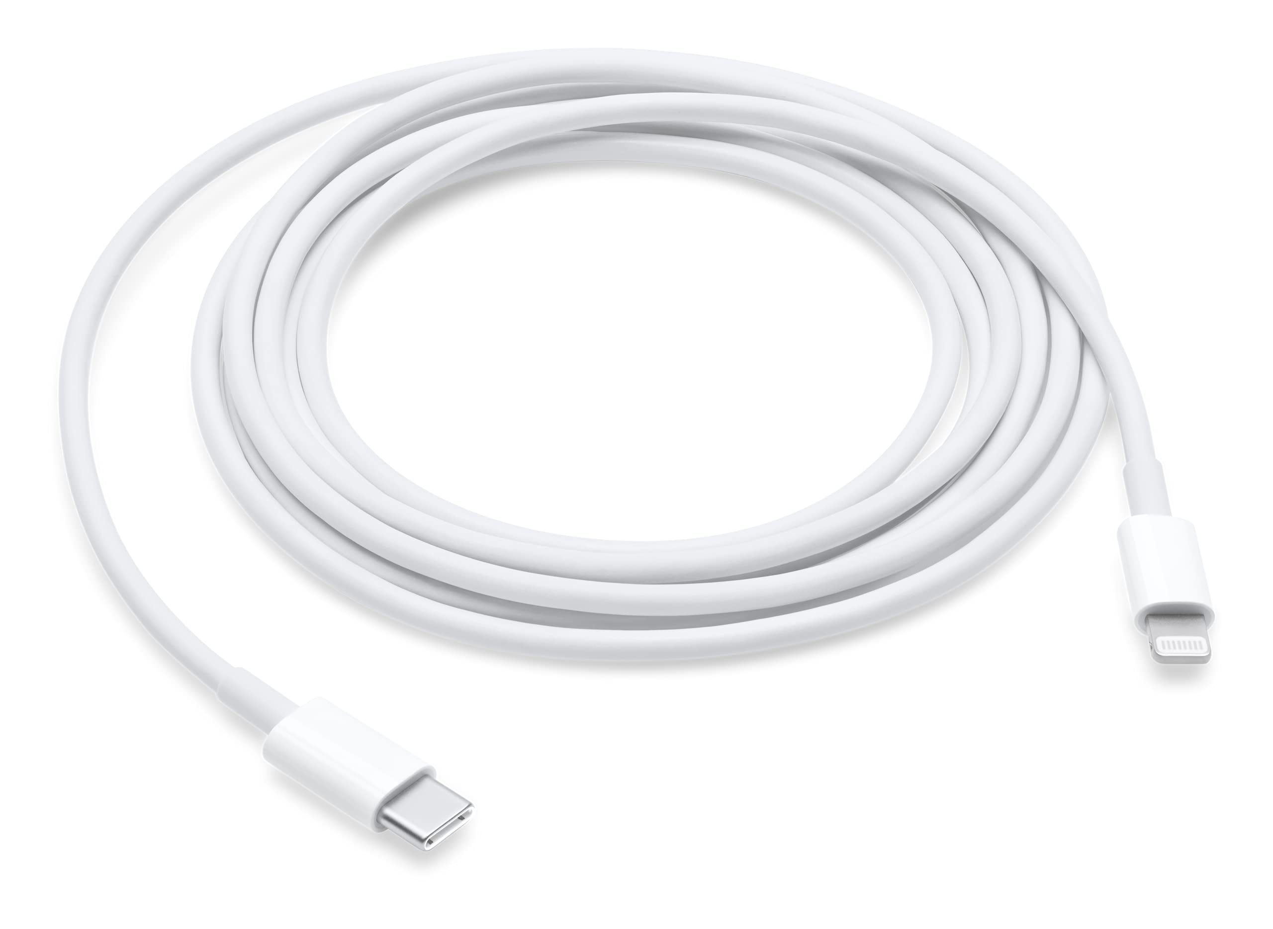 Alt View 1. Apple - Apple USB-C to Lightning Cable (2 m) - white.