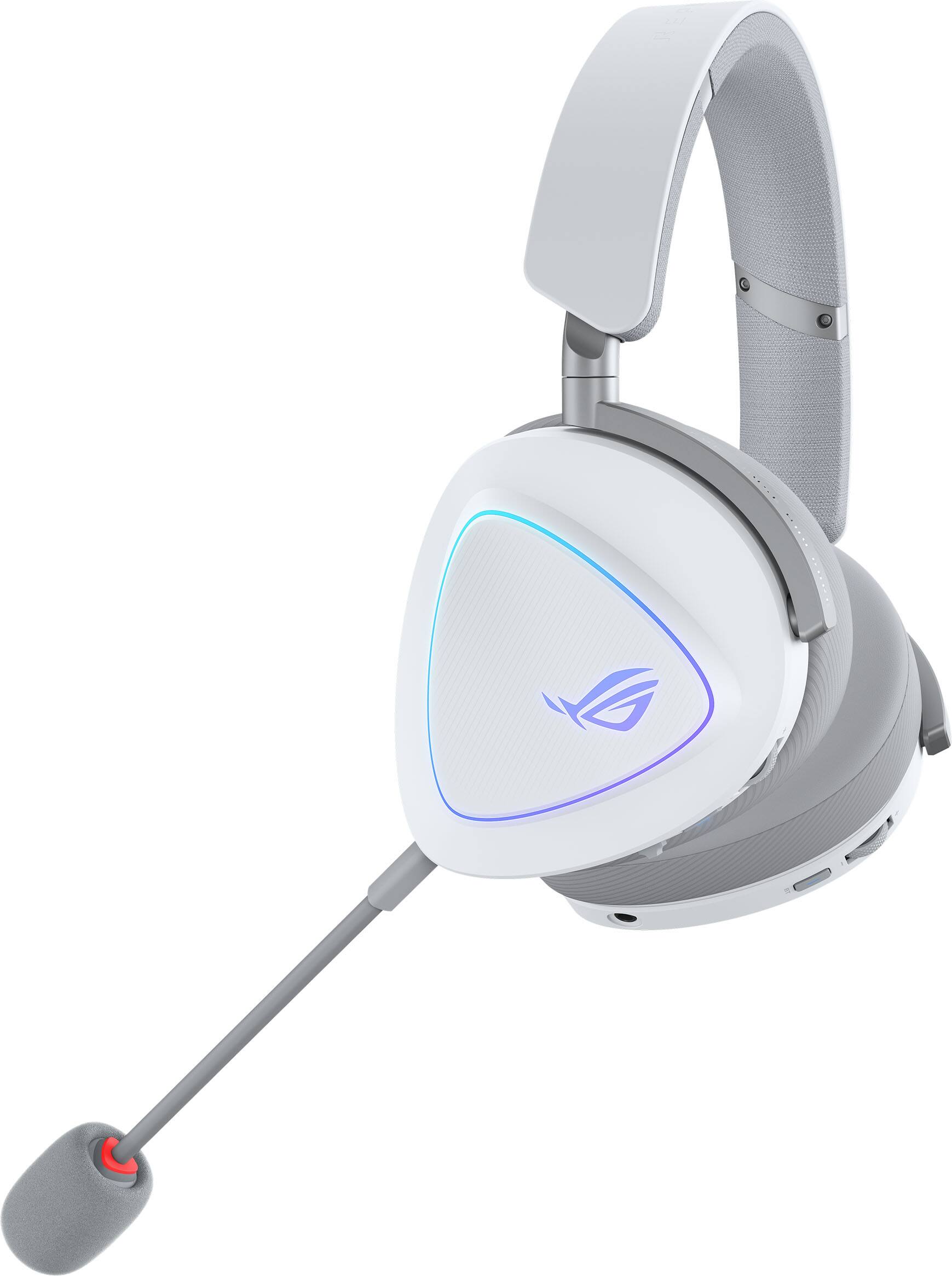 Back. ASUS - ROG Delta II Wireless Gaming Headset for PC/Mac, Xbox, PS5, PS4 and Switch - White.