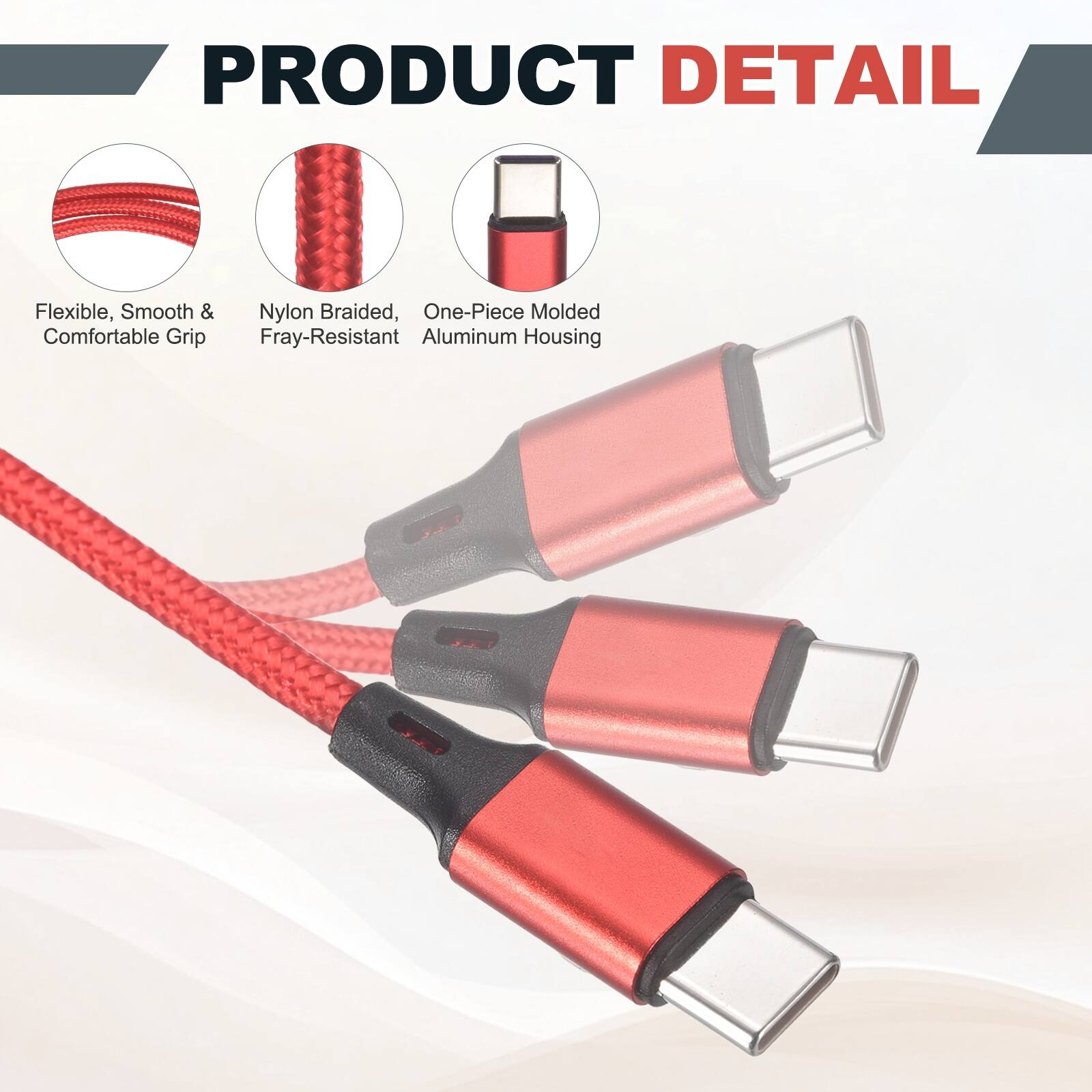PRODUCT DETAIL

- Flexible, Smooth & Comfortable Grip
- Nylon Braided, Fray-Resistant
- One-Piece Molded Aluminum Housing