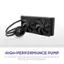 NZXT HIGH-PERFORMANCE PUMP Custom NZXT Turbine pump delivers high flow and pressure for efficient, low-noise CPU cooling.