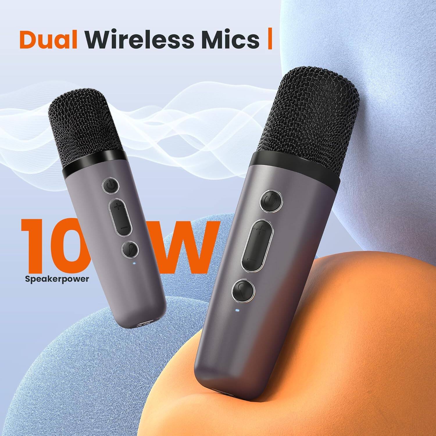 Dual Wireless Mics | 10W Speakerpower