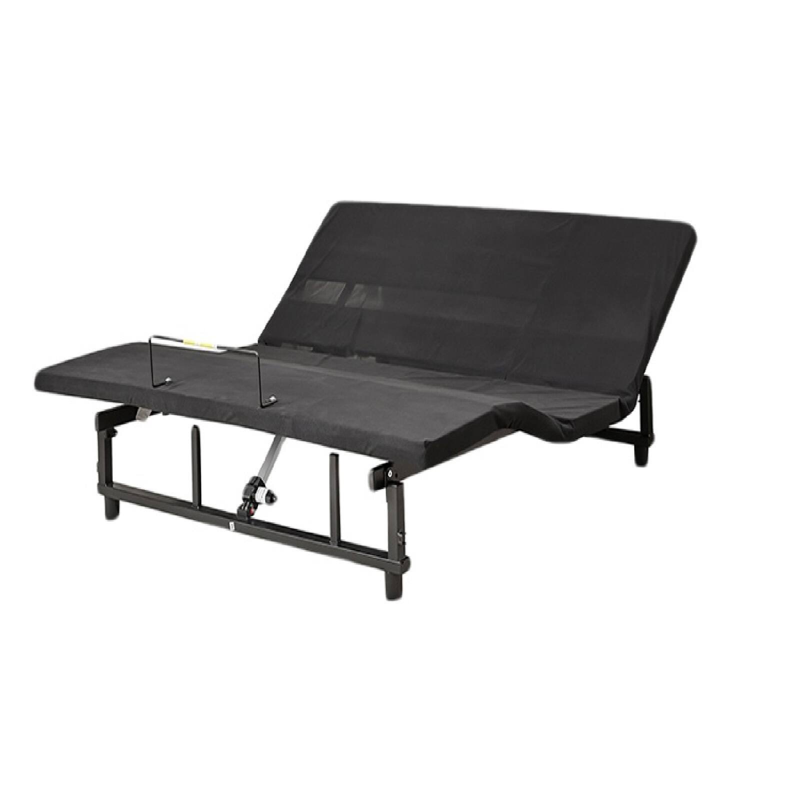 Spaco - Queen Adjustable Bed Base with Zero Gravity, Wireless Remote, Quiet Motor, USB Charging, Under Bed Lights - Light Gray