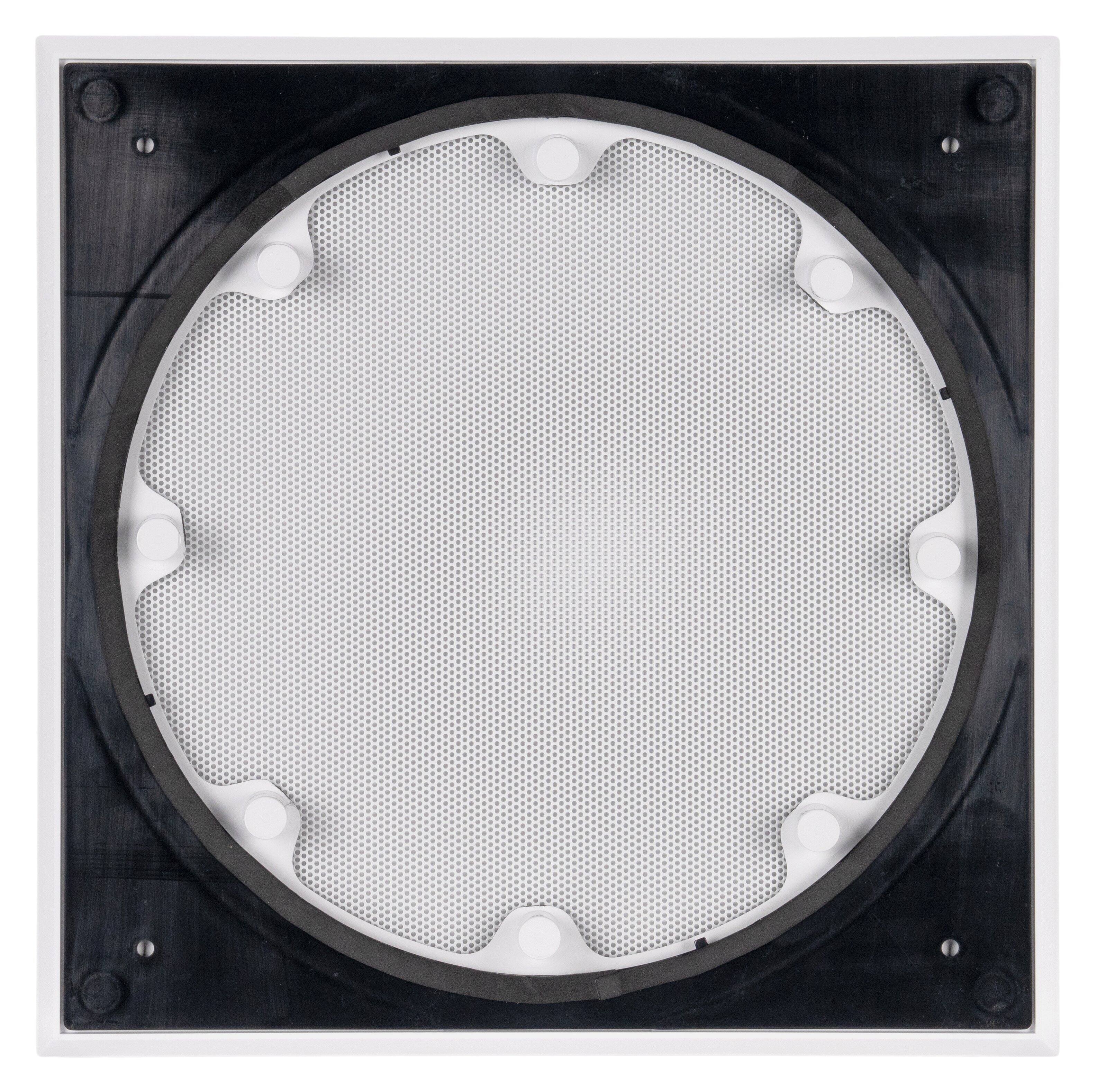 Angle. Sonance - XPC-6SQ-T - Visual Experience Extreme 6" Medium Micro-Trim Square Adapter with Grille (2-Pack) - Paintable White.