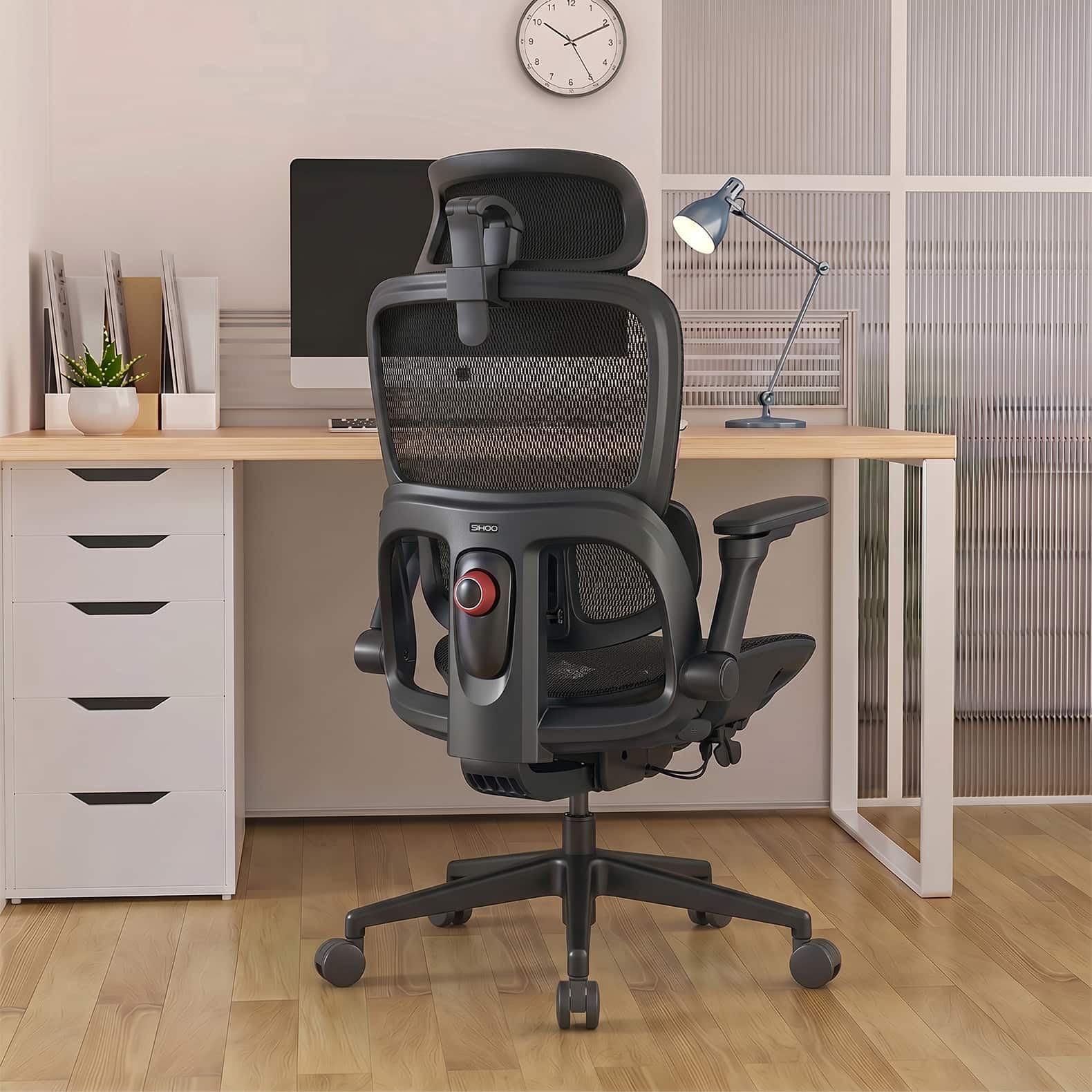 SIHOO - B300 Pro Ergonomic Mesh Chair, 6D Armrest, 3D Headrest Office Chair for Adult, Seat Depth, Home & Gaming, 330lbs - Black