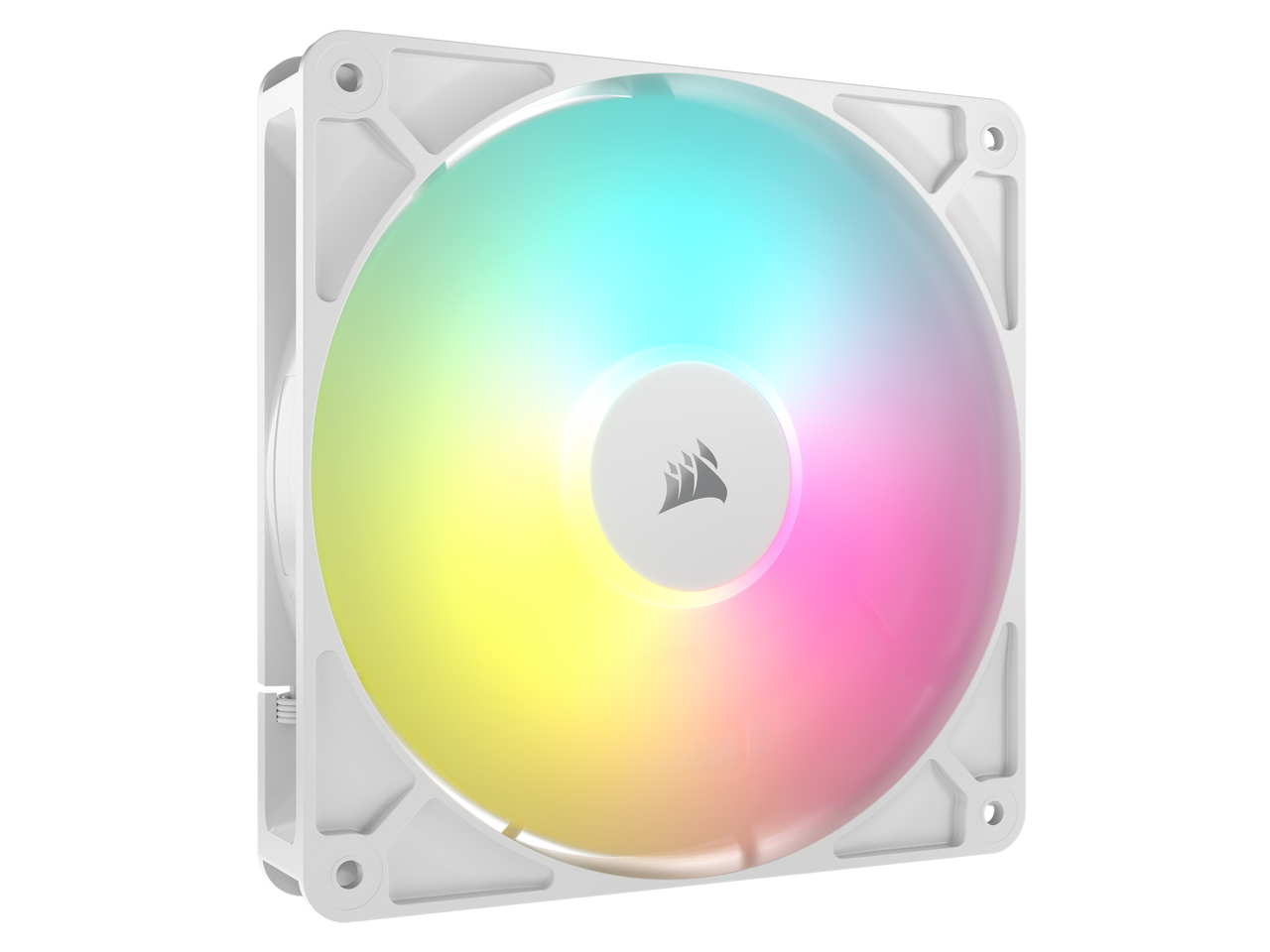 Alt View 7. CORSAIR - CORSAIR RS140 ARGB PWM 140mm Fans (Dual Pack) - White, Simplified Control, AirGuide Cooling, Magnetic Bearing - White.