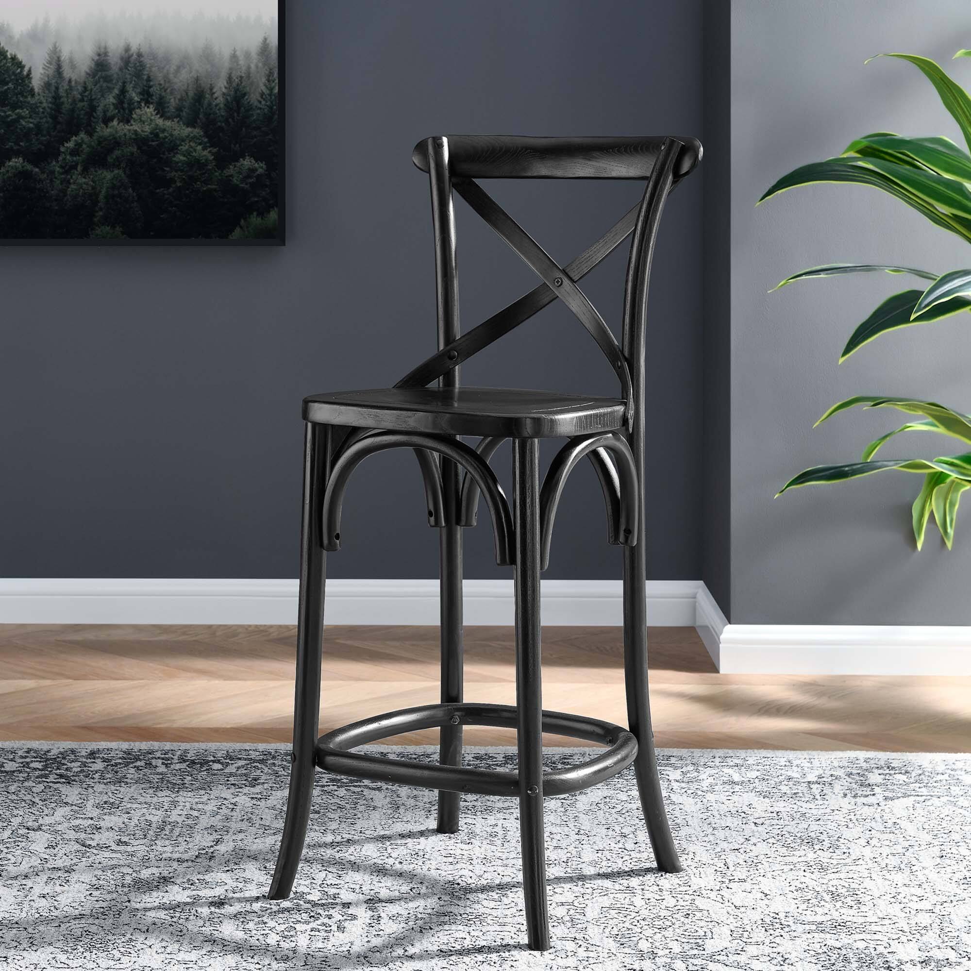 Alt View 7. Modway - Gear Counter Stool by Modway - Black.