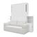 Alt View 1. Anysun - Full Size Wall Murphy Bed with Sofa and Storage Cabinets, Space-Saving Wall Bed for Home Office & Guest Room - White.