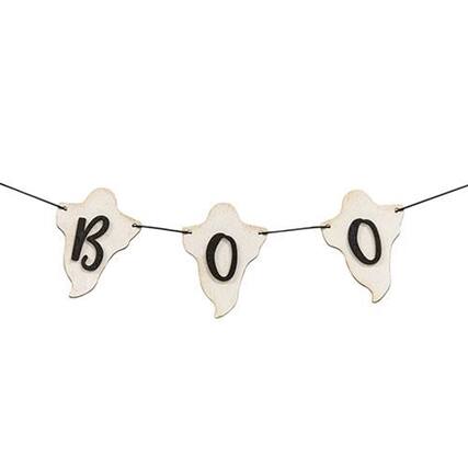 Front. BreeBe - *BOO Ghost Garland - White.