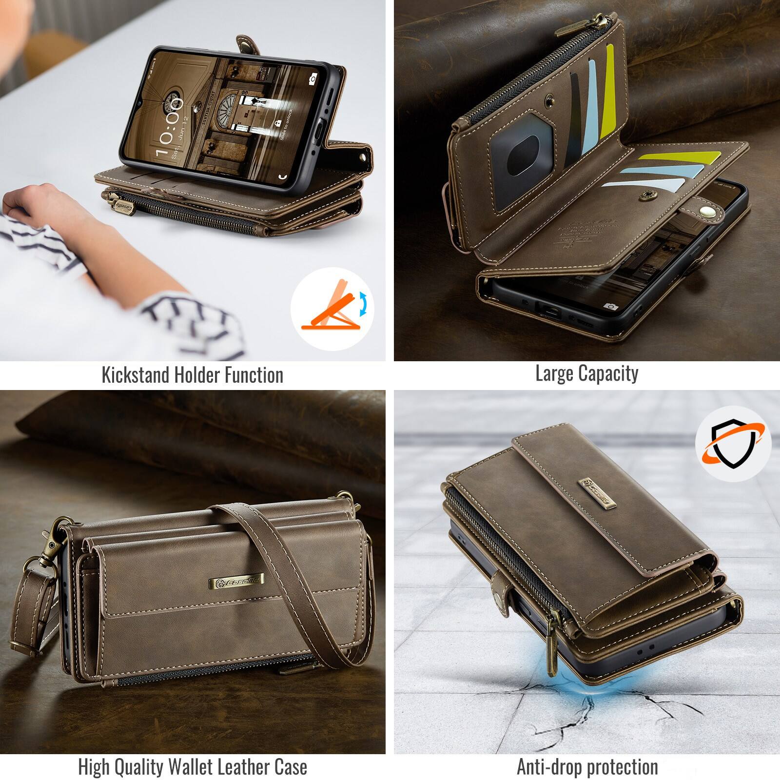 10:00

Kickstand Holder Function

Large Capacity

High Quality Wallet Leather Case

Anti-drop protection