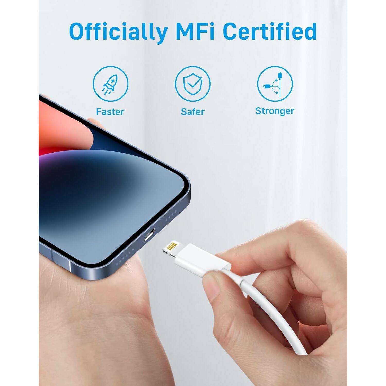 Officially MFi Certified
Faster
Safer
Stronger