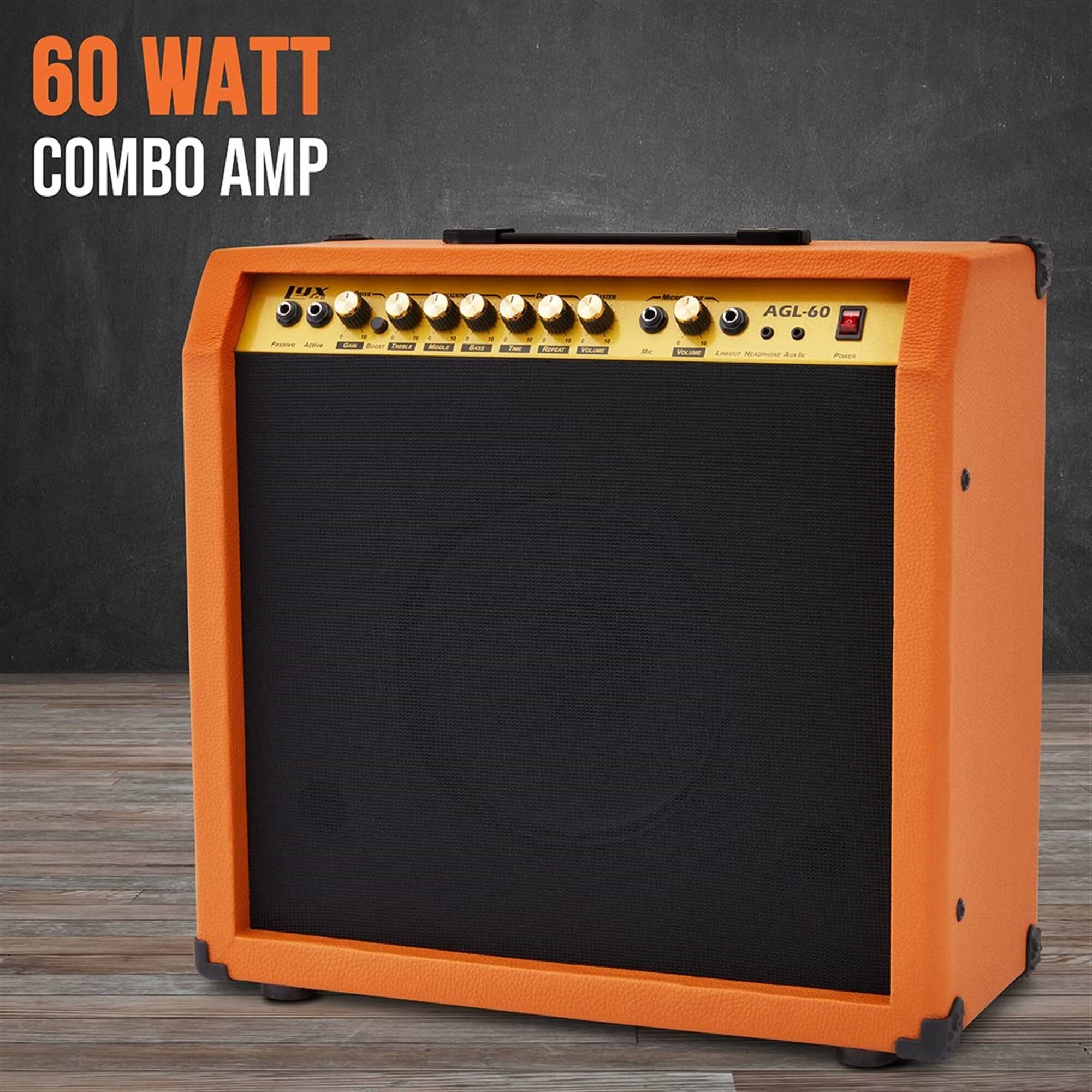 60 WATT COMBO AMP JUX - 1 I  - AGL-60 Posive Ae - . - Fr - + - . - . - - hNe - - - - - - LNUT NAMU AN Poues
