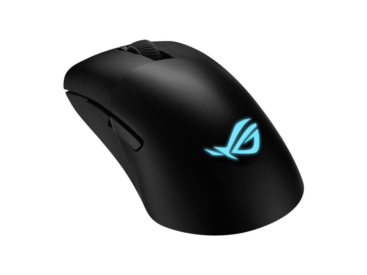 Alt View 4. ASUS - Asus ROG Keris Wireless Mouse, Tri-mode, 36000 DPI, 5 Buttons, SpeedNova, Replaceable Switches, Paracord, Black - Black.