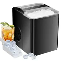 Bestier 10.6 H Portable Ice Maker – 6-Minute Fast Ice Black - Black - Front_Zoom