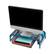 Alt View Zoom 1. Mind Reader - Monitor Stand, Ventilated Laptop Riser, Paper Tray, Storage, Office, Metal Mesh, 20"L x 11.5"W x 5.5"H - Turquoise.