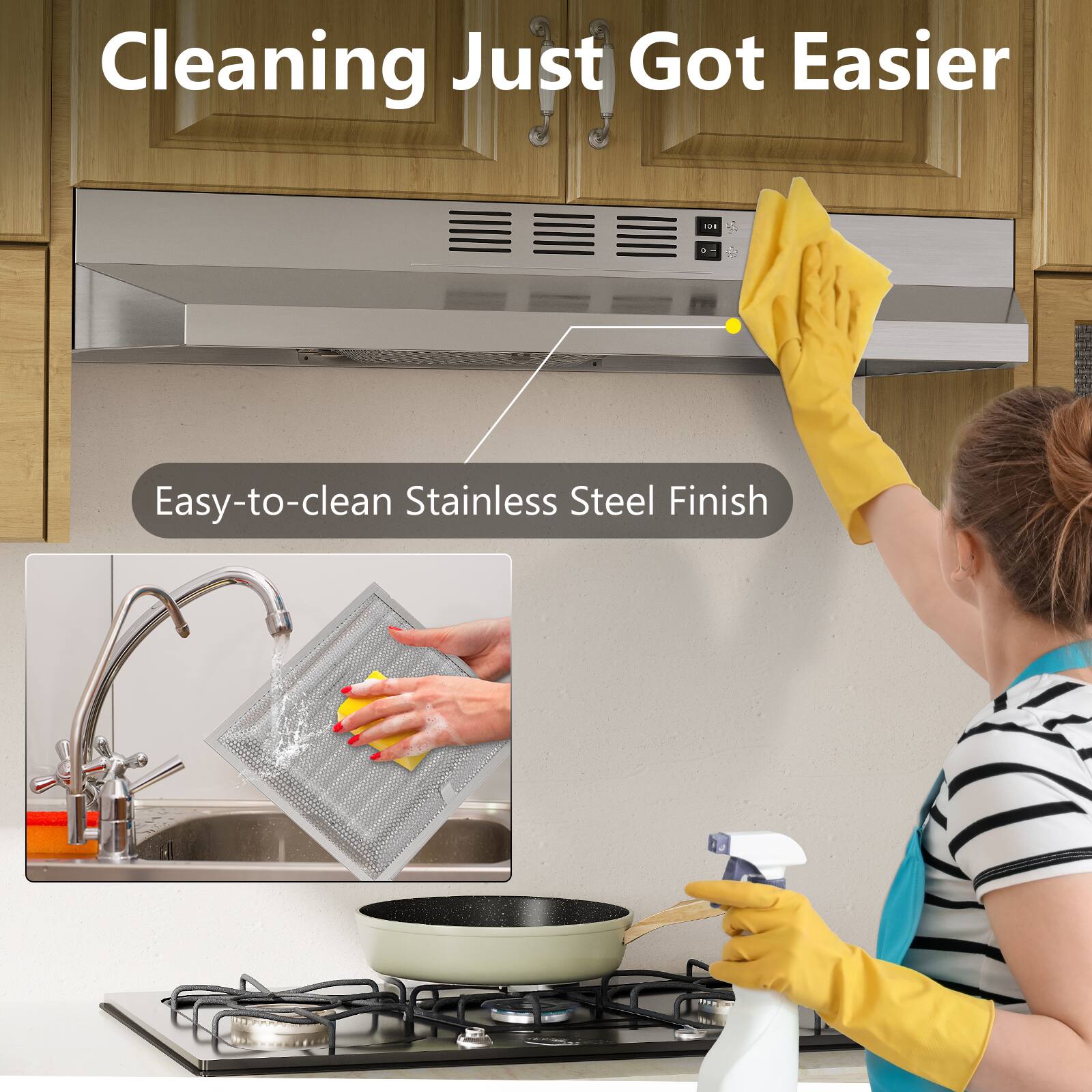 Cleaning Just Got Easier
Easy-to-clean Stainless Steel Finish
