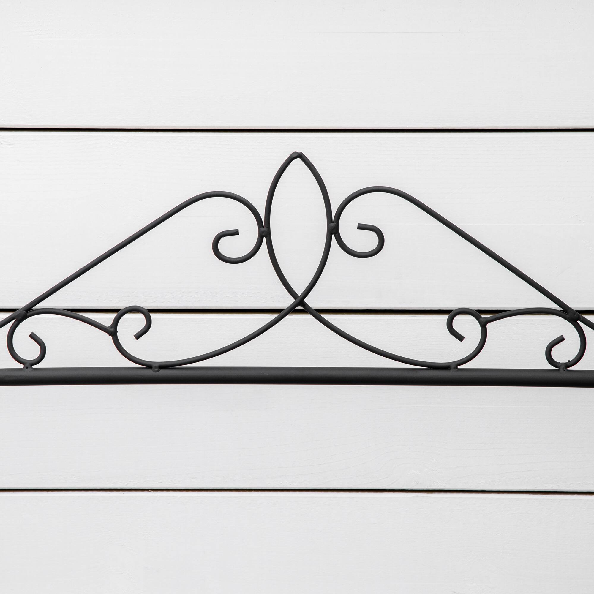 Alt View 7. Outsunny - Outdoor Plant Stand, 3 Tier Metal Plant Shelf, Stair Style Flower Stand - Black.