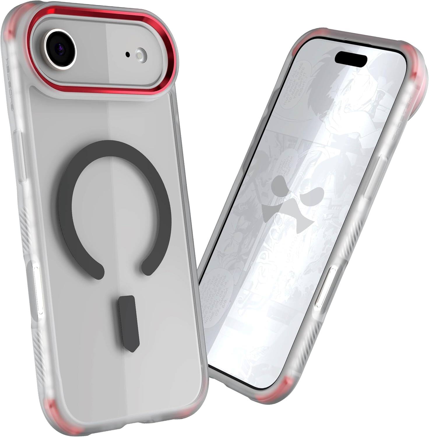 Angle. Ghostek - Ghostek iPhone 17 Air Covert Case, MagSafe Compatible, Non Slip Grip Protection - Clear - Clear.