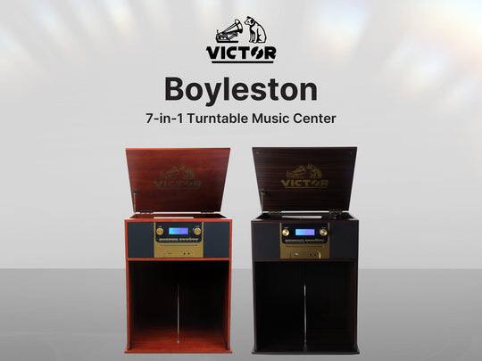 VICTOR Boyleston 7-in-1 Turntable Music Center
