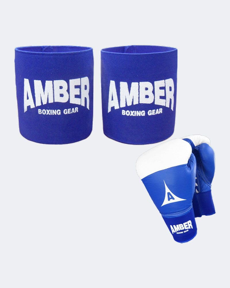 Amber Sporting Goods - Boxing Lace Covers Secure Fit Stability Competition Gloves Not Included - Blue price history on PriceWatchPro