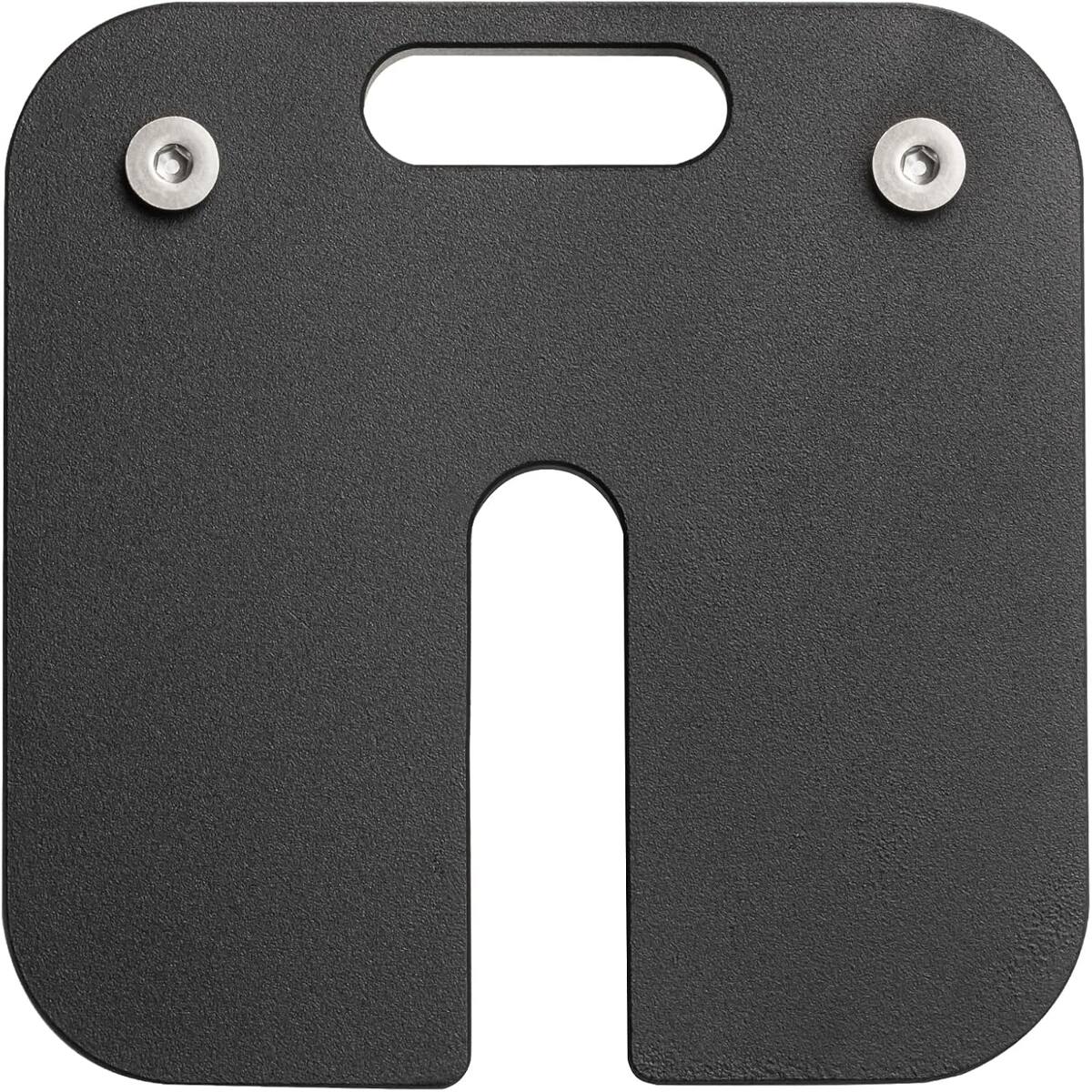 Back. Loheer - Loheer Adjustable Dumbbell Plates 5 lb Cast Iron Square Weights Set for Home Gym - Black.