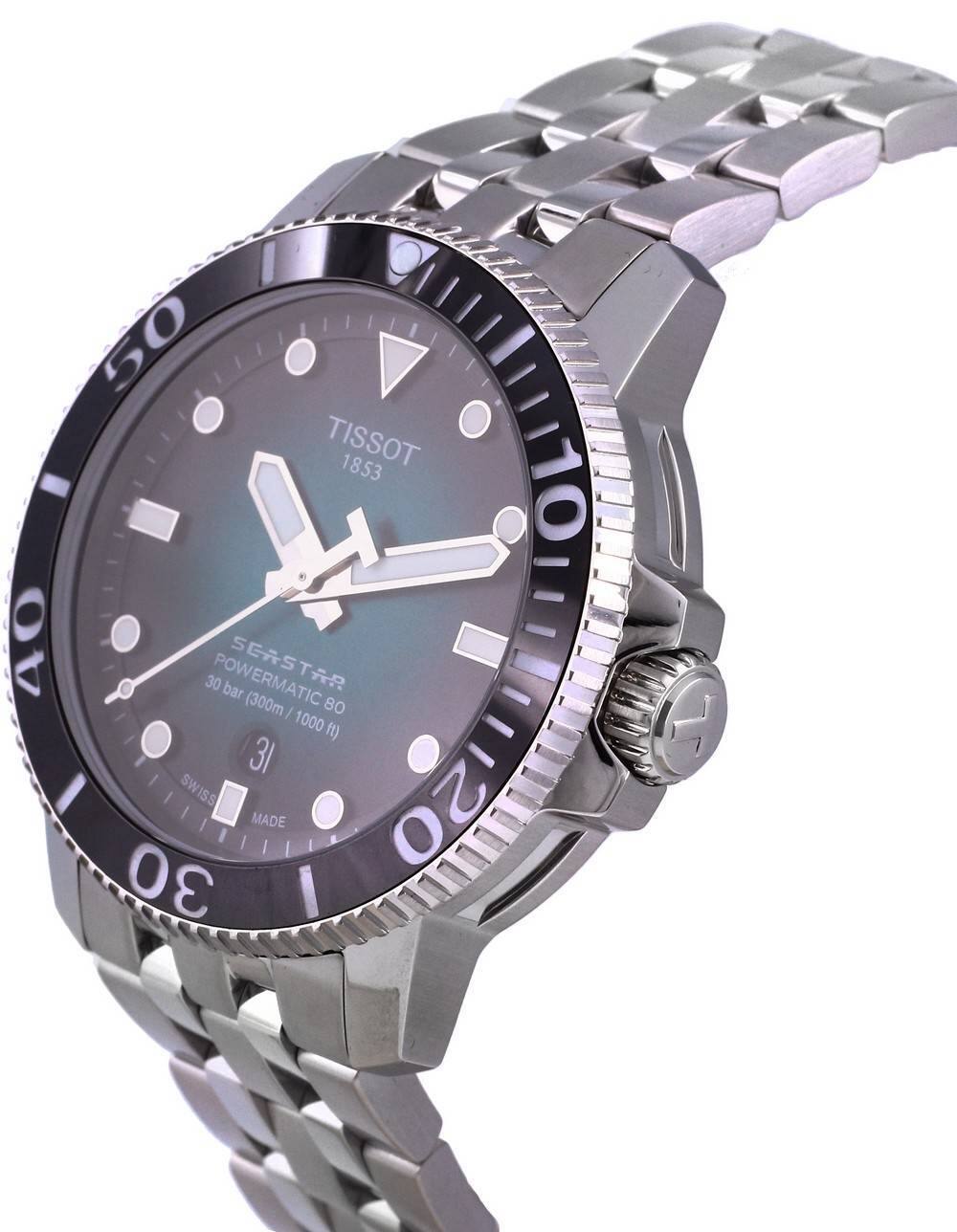 TISSOT 1853  
SEASTAR  
30 bar (300m / 1000 ft)  
SWISS MADE