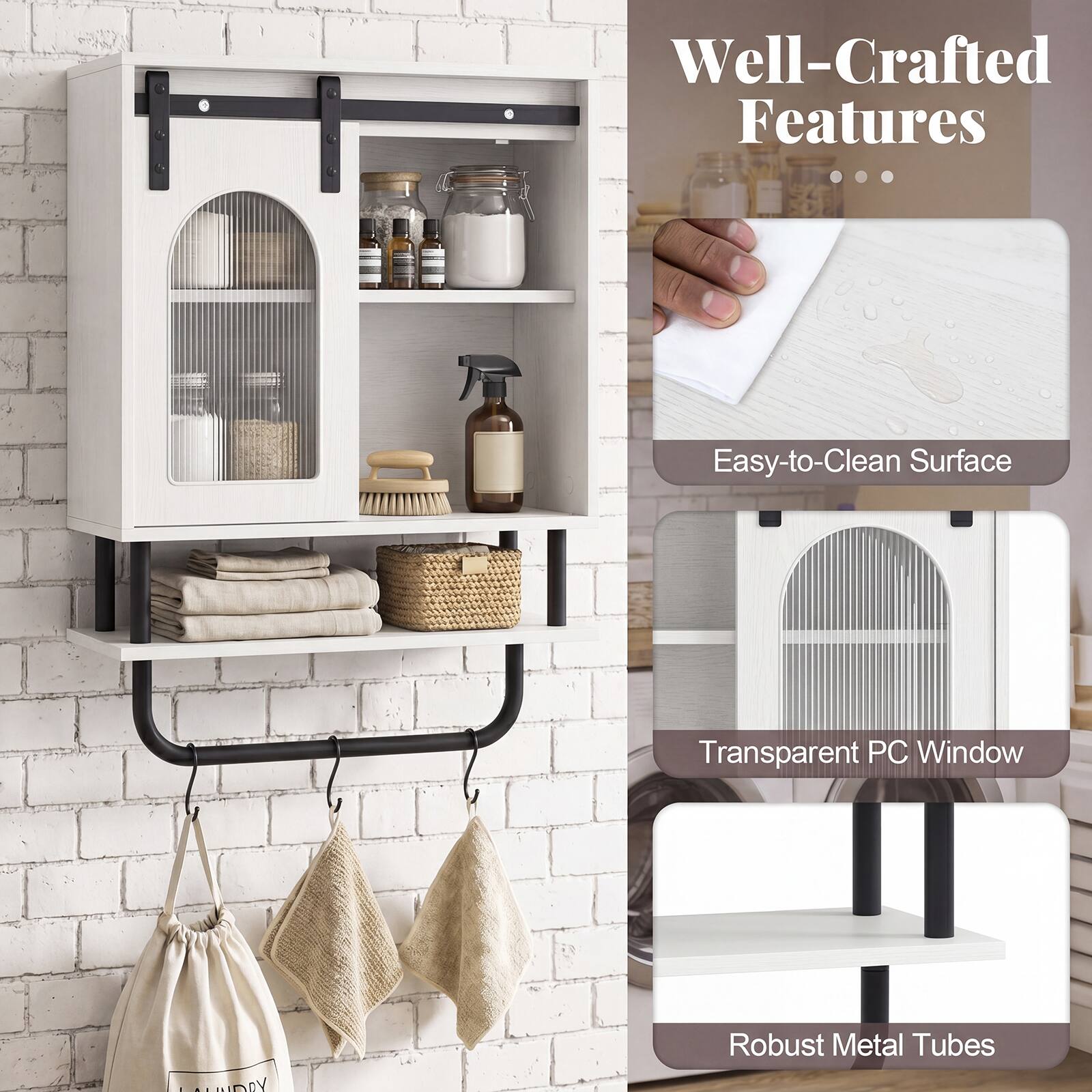 Well-Crafted Features  
Easy-to-Clean Surface  
Transparent PC Window  
Robust Metal Tubes