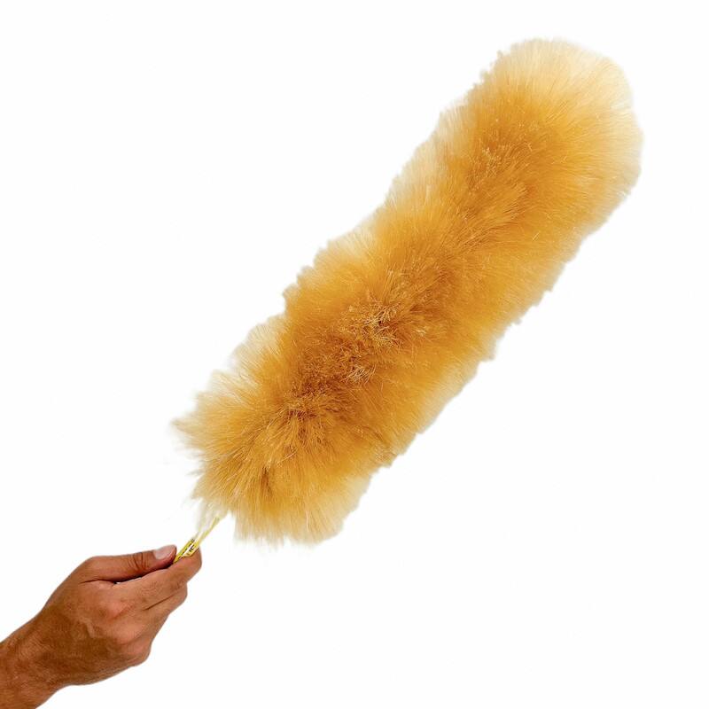 Left. Kitchen + Home - Large Static Duster - 27" Inch Electrostatic Feather Duster - Gold - gold.
