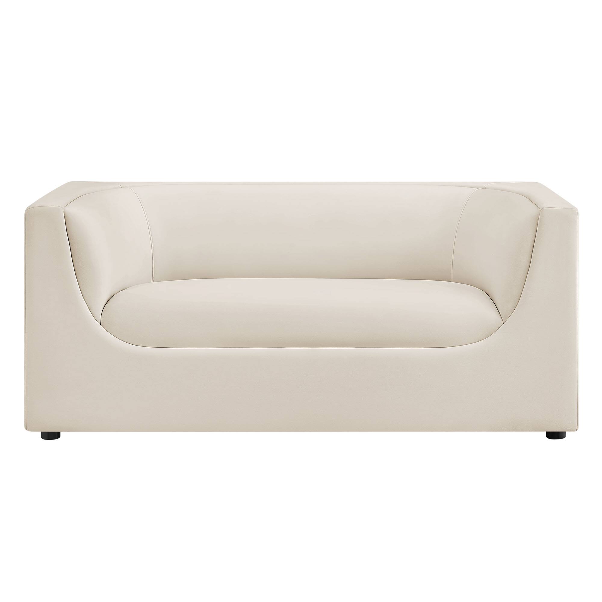 Alt View 5. Modway - Hilda 67" Curved Back Performance Velvet Loveseat by Modway - Alabaster.
