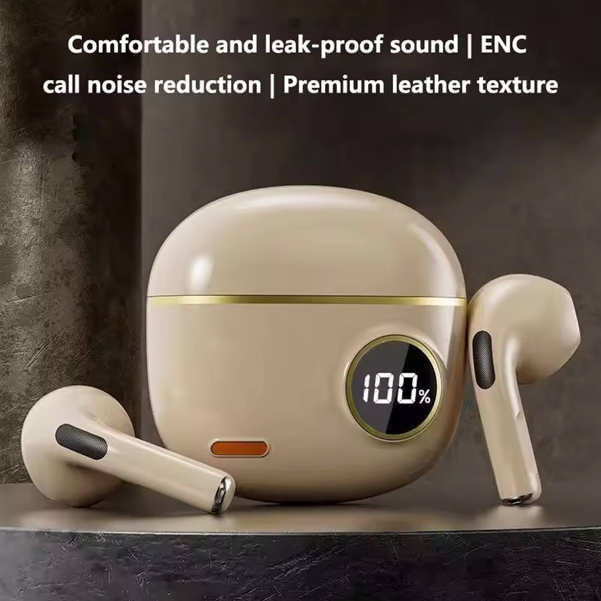 Comfortable and leak-proof sound | ENC call noise reduction | Premium leather texture