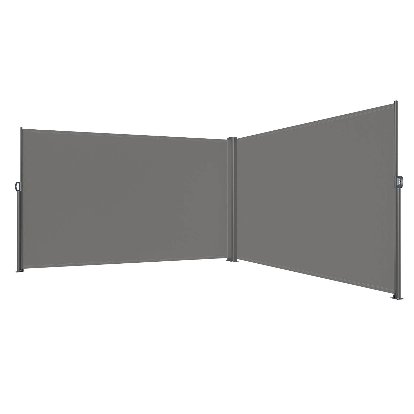 Alt View 5. VEVOR - Retractable Side Awning, 71''x 236'' Aluminum Outdoor Privacy Screen, 280g Polyester Waterproof Retractable Patio Screen - Gray.